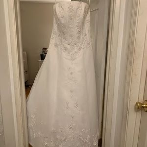 Strapless wedding dress with jacket